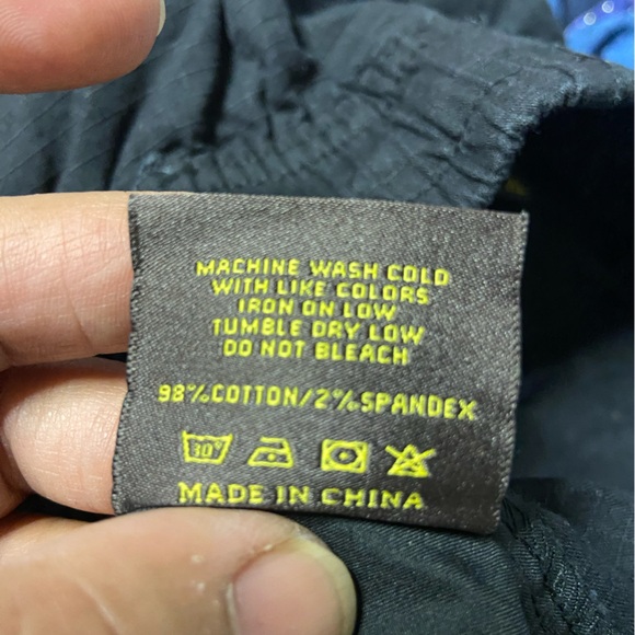 P4- MAISON ARTICLE Black RIPSTOP Cargo Pants - Picture 7 of 8